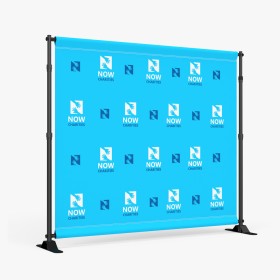 8' Telescopic Pipe & Drape Banner Stand with Cloth Banner