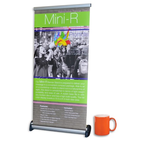 15.5" x 31.5" Desktop Banner Stand (Mini-R)